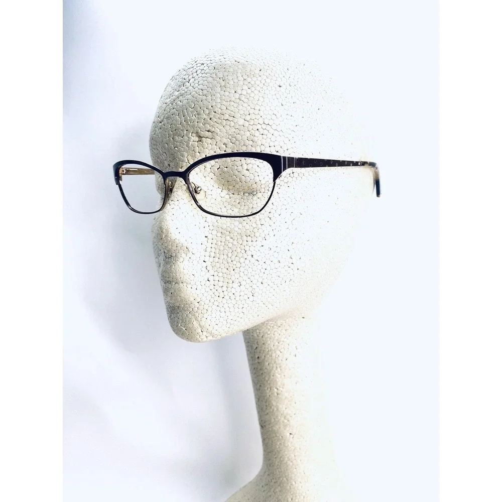Kate Spade Brown & Gold Cat Eye Polka Dot Temple Glasses Leticia 52 16 135